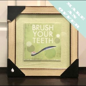 Brush Your Teeth Framed Wall Art